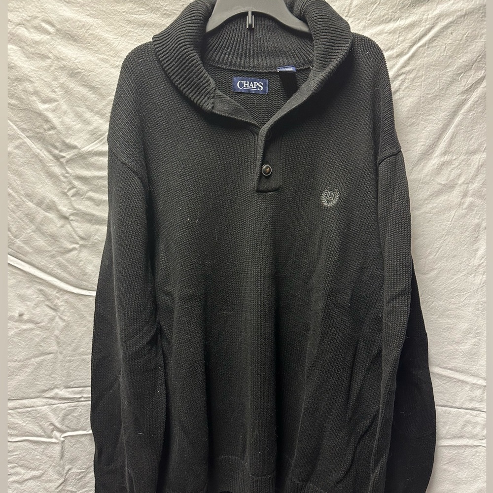 Black chaps pullover sweater